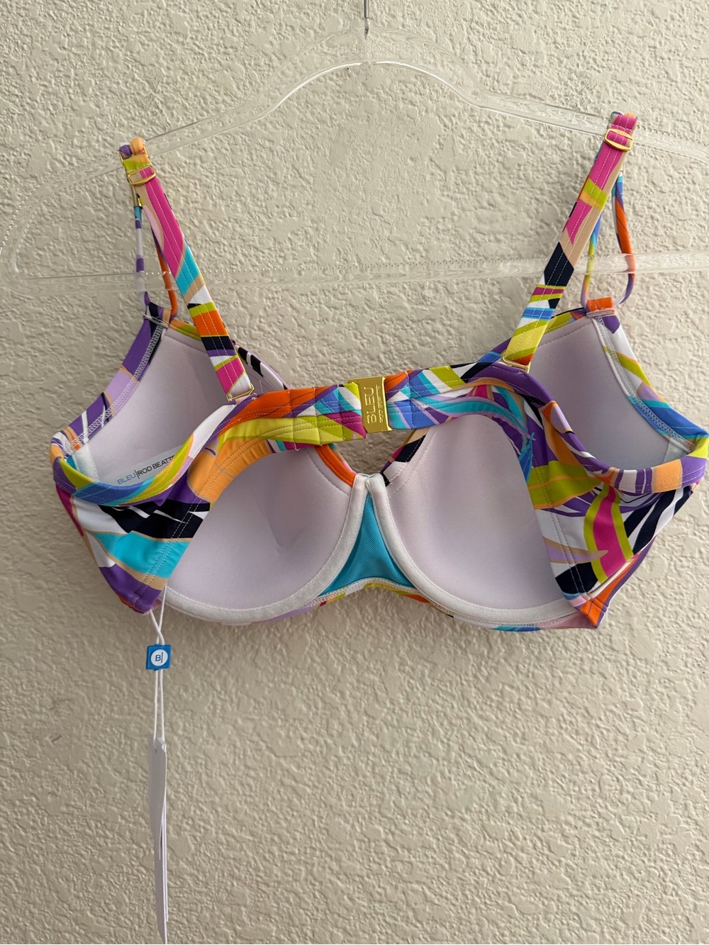 Bleu Rod Beattie Living Color Over The Shoulder Molded Cups Bikini Top - Picture 6 of 6